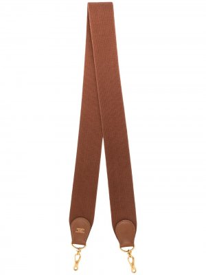 Ремень на плечо с логотипом pre-owned Hermès. Цвет: коричневый