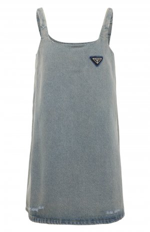 Джинсовое платье Prada. Цвет: синий