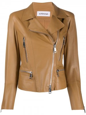 Байкерская куртка на молнии Metro Glove Sylvie Schimmel. Цвет: коричневый
