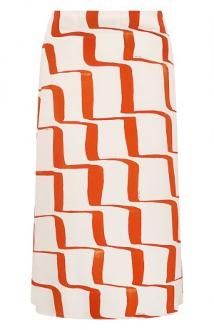 Шелковая юбка Kiton. Цвет: оранжевый