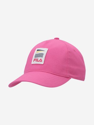 Бейсболка для девочек , Розовый FILA. Цвет: розовый