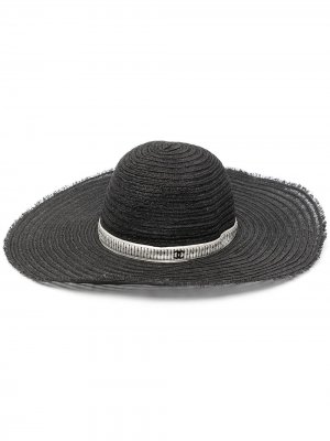 Шляпа с логотипом CC Chanel Pre-Owned. Цвет: черный