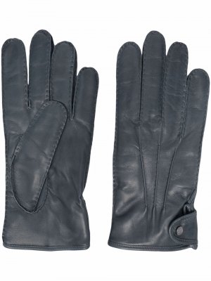 Кожаные перчатки Ermenegildo Zegna. Цвет: серый