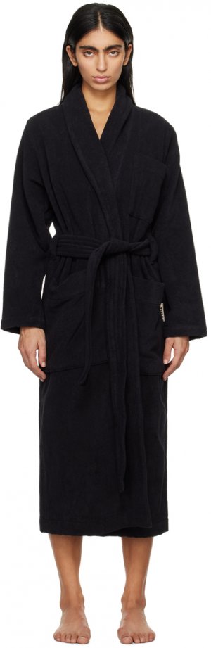 Черный классический халат Tekla