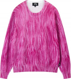Свитер Printed Fur Sweater 'Pink', розовый Stussy