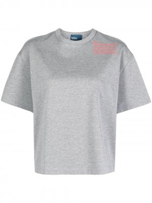 Cotton construction-print T-shirt Kolor. Цвет: серый