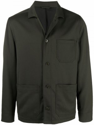 Габардиновая куртка-рубашка Louis Filippa K. Цвет: зеленый