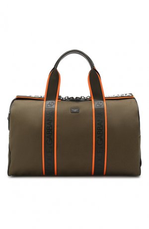 Текстильная дорожная сумка Militare Dolce & Gabbana. Цвет: хаки