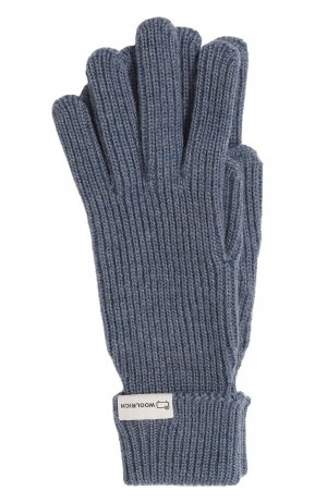 Шерстяные перчатки Woolrich. Цвет: голубой
