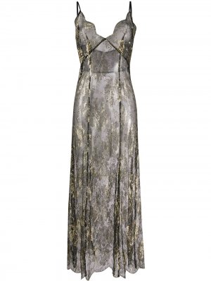 Длинное платье-комбинация Melitza Gilda & Pearl. Цвет: черный