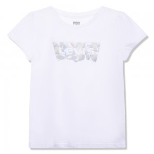 Детская футболка Baby Tee Levis. Цвет: белый