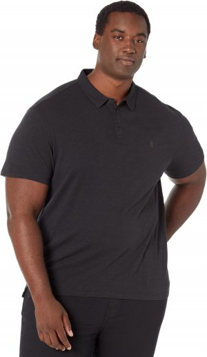 Рубашка-поло Victor Short Sleeve Slub Cotton Polo w/ Peace Sign Embroidery K5787Y2 , черный John Varvatos