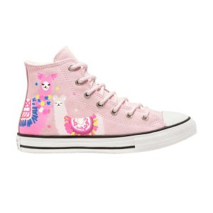 Детские кроссовки Chuck Taylor All Star High GS Playful Llama Pink Cherry-Blossom White 665865C Converse