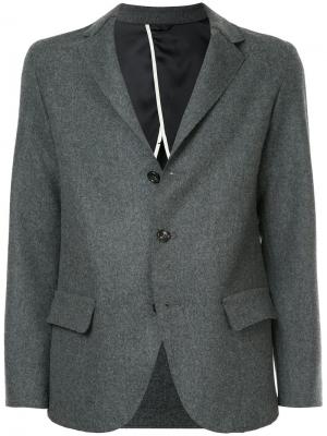 Классический пиджак Estnation. Цвет: серый