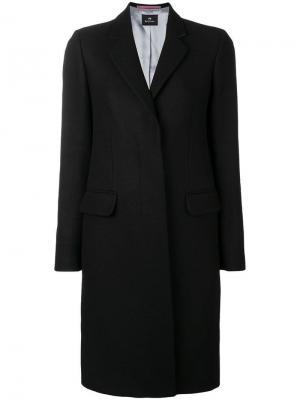 Пальто с потайной застежкой спереди Ps By Paul Smith. Цвет: черный