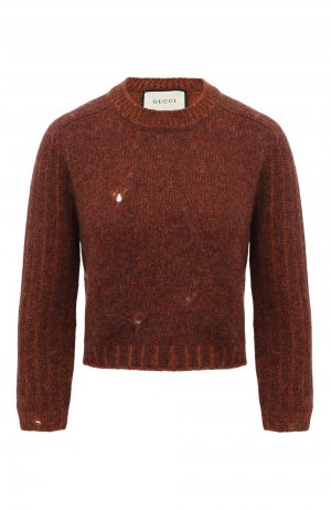 Шерстяной свитер Gucci. Цвет: коричневый
