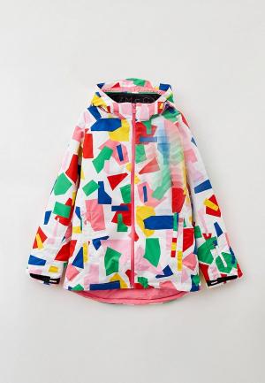 Куртка горнолыжная Stella McCartney Kids. Цвет: разноцветный