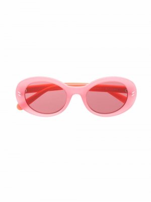 Солнцезащитные очки в овальной оправе Stella McCartney Eyewear. Цвет: оранжевый