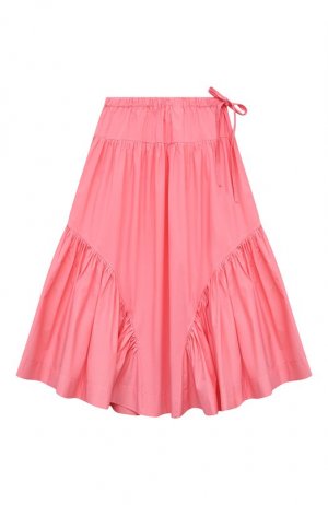 Хлопковая юбка Unlabel. Цвет: розовый