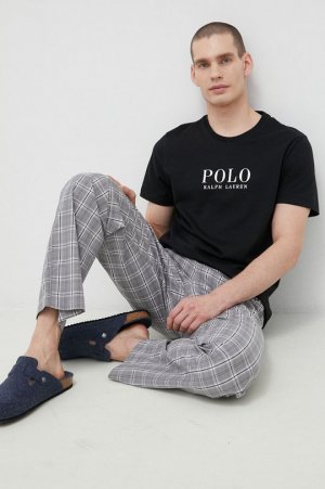Шерстяная ночная рубашка , черный Polo Ralph Lauren