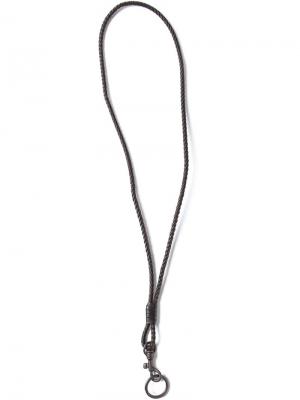 Плетёный шнурок для ключей Bottega Veneta. Цвет: коричневый