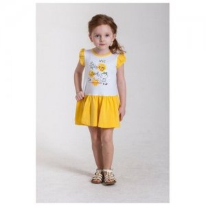 Платье для девочки, рост 80 см, цвет жёлтый LP Collection. Цвет: желтый