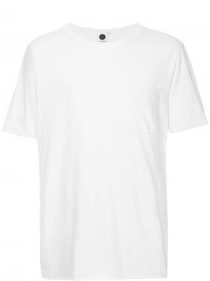 Классическая футболка с карманом Bassike. Цвет: белый