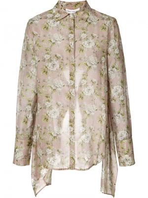 Блузка с цветочным принтом Robert Rodriguez. Цвет: розовый и фиолетовый