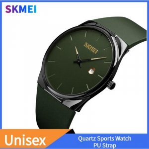 SKMEI модные простые мужские и женские кварцевые спортивные деловые часы 3 бара водонепроницаемые с дисплеем даты 1509