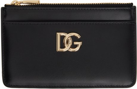 Черная визитница с логот Dolce&Gabbana