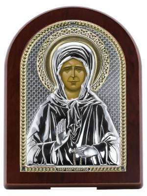 Икона Св Матрона Московская NAVELL. Цвет: коричневый, серебристый