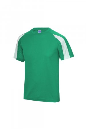 Простая спортивная футболка с контрастным принтом , зеленый Just Cool