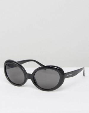 Черные солнцезащитные очки кошачий глаз Kurt Cheap Monday. Цвет: черный
