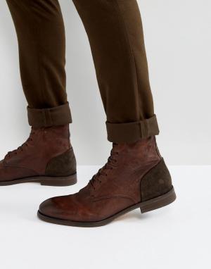 Кожаные ботинки на шнуровке H By Hudson Yoakley. Цвет: коричневый