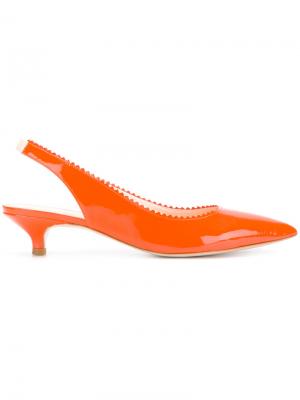 Туфли-лодочки с открытой пяткой Morobé. Цвет: жёлтый и оранжевый