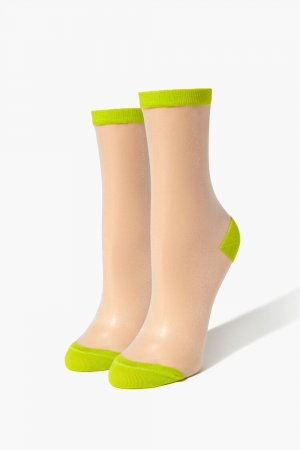 Прозрачные носки для экипажа , зеленый Forever 21