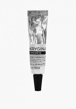 Пигмент для макияжа Krygina Cosmetics CONCRETE, универсальное средство, стойкий матовый финиш, тон white, 4.5 мл. Цвет: белый