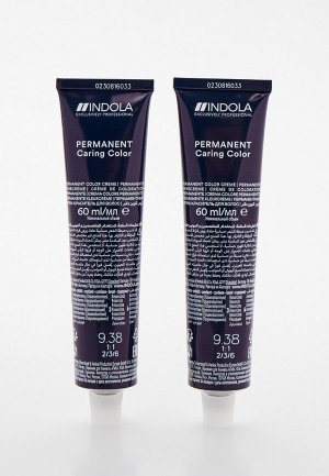 Краска для волос Indola NATURAL & ESSENTIALS окрашивания 9.38 блондин золотистый шоколадный 60 мл x 2 шт.. Цвет: бежевый