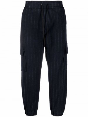 Полосатые брюки с кулиской Christian Pellizzari. Цвет: синий