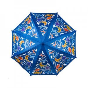 Зонт трость полуавтоматический для мальчиков ZENDEN. Цвет: синий