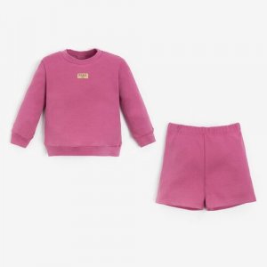 Комплект одежды , размер 92-98, красный, розовый Minaku. Цвет: розовый/красный/малиновый