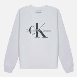 Женская толстовка Monogram Calvin Klein Jeans. Цвет: белый