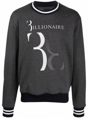 Толстовка с логотипом Billionaire. Цвет: серый