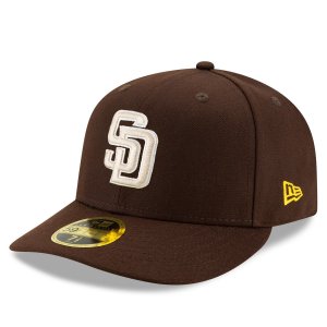 Мужская кепка New Era Brown San Diego Padres Alternate 2020 Authentic Collection On-Field Low Profile 59FIFTY Облегающая шляпа
