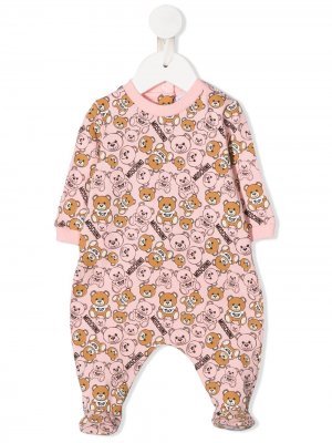 Пижама с принтом Moschino Kids. Цвет: розовый