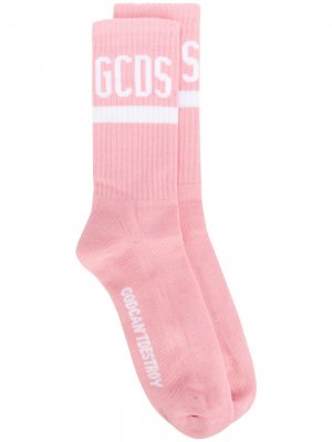 Носки с принтом логотипа Gcds. Цвет: розовый