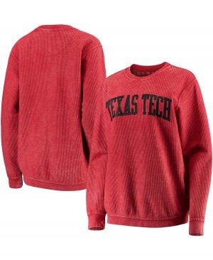 Женский красный свитер Texas Tech Red Raiders с удобным шнурком в винтажном стиле, базовый пуловер аркой , Pressbox