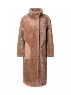 Пальто из искусственного меха и шерсти , цвет malt Akris Punto