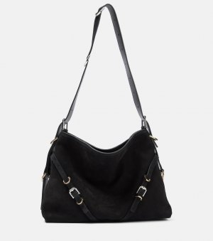 Замшевая сумка через плечо voyou среднего размера , черный Givenchy