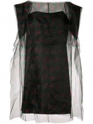 Платье из тюля с принтом Toga. Цвет: черный